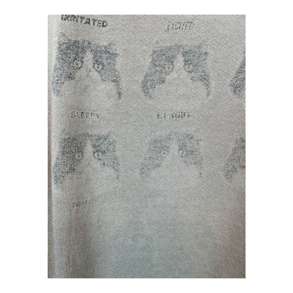 Cat Kitten Guide to my Emotions Sweatshirt Pullover Casual Athleisure Faded L - Picture 5 of 8